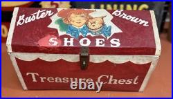Vintage Rare Circa 1930's Buster Brown Shoes Treasure Chest Counter Display