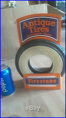 Vintage Rare Firestone Tire store display Gas Oil Service Station tire sign