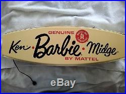 Vintage Rare MATTEL KEN BARBIE MIDGE Lighted Store Display Hanging Sign Light