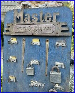 Vintage Rare Master Lock Hardware General Store Display Original