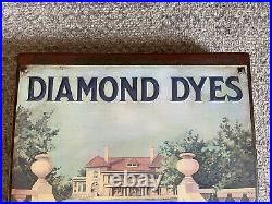 Vintage Rare Metal Diamond Dyes Cabinet