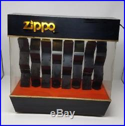 Vintage Rare Zippo Lighter Lighted Revolving Rotating Store Display Case Only