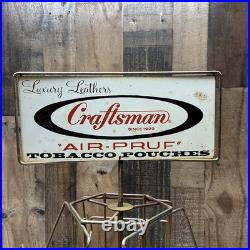 Vintage Rare advertising display Craftsman rack sign Tobacco Pouches, Great