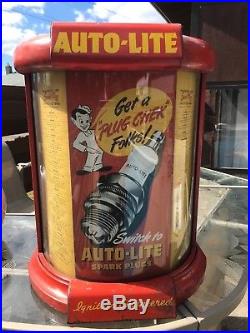 Vintage Rare auto-lite spark plug counter display 1934 to 1946