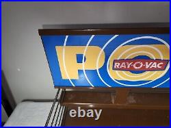 Vintage Ray. O. Vac Flashlight Batteries Counter Wall Display Cabinet