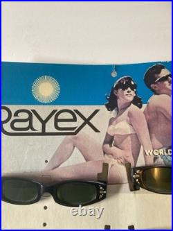 Vintage Rayex Sunglass Display With Sunglasses