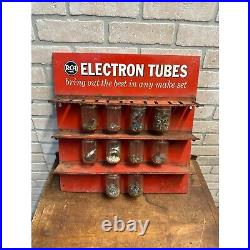 Vintage Rca Electron Tubes Store Display Rack Advertising Vacuum Amp