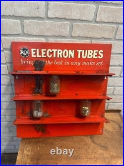 Vintage Rca Electron Tubes Store Display Rack Advertising Vacuum Amp