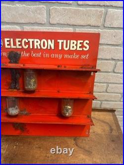Vintage Rca Electron Tubes Store Display Rack Advertising Vacuum Amp