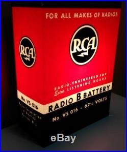 Vintage Rca Radio Battery B Store Display Advertising Light