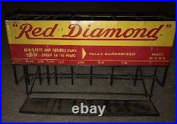 Vintage Red Diamond Hardware Tool display