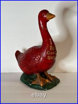 Vintage Red Goose Shoes store display statue