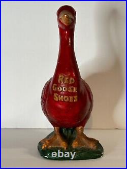 Vintage Red Goose Shoes store display statue