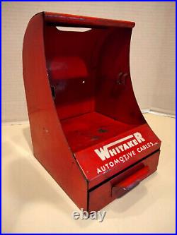 Vintage Red Whitaker Automotive Cables Display Cabinet