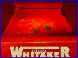 Vintage Red Whitaker Automotive Cables Display Cabinet