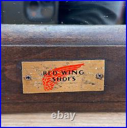 Vintage Red Wing Shoe Store Mahogany Floor Mirror