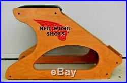 Vintage Red Wing Shoes Boots 28'' Wooden Store Stool Display Salesman Shoe Shine