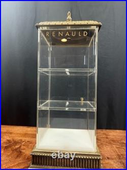Vintage Renauld Sunglasses Table Top Brass & Glass Store Display Case