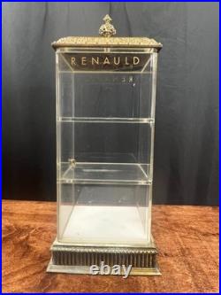 Vintage Renauld Sunglasses Table Top Brass & Glass Store Display Case
