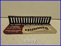 Vintage Resistoflex Gasoline Oil Lines Advertising Store Display Rack Sign