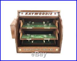 Vintage Revolving Kaywoodie Pipe Countertop Store Advertising Display Case