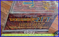 Vintage Rit Dye General Country Store Advertising Display Cabinet With Drawers
