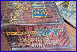 Vintage Rit Dye General Country Store Advertising Display Cabinet With Drawers