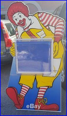 Vintage Ronald McDonald store display Holder Life Size Over 6ft Tall happy meal