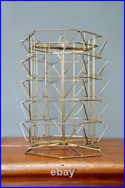 Vintage Rotating Store Counter Display Rack Postcards Card Catalog Metal Stand