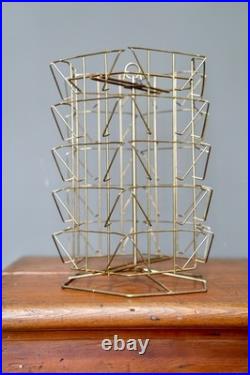 Vintage Rotating Store Counter Display Rack Postcards Card Catalog Metal Stand