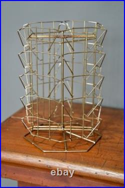 Vintage Rotating Store Counter Display Rack Postcards Card Catalog Metal Stand