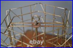 Vintage Rotating Store Counter Display Rack Postcards Card Catalog Metal Stand