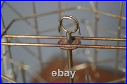 Vintage Rotating Store Counter Display Rack Postcards Card Catalog Metal Stand