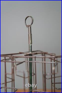 Vintage Rotating Store Counter Display Rack Postcards Card Catalog Metal Stand