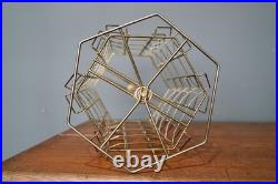 Vintage Rotating Store Counter Display Rack Postcards Card Catalog Metal Stand