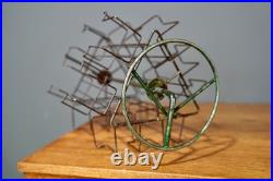 Vintage Rotating Store Counter Display Rack Postcards Card Catalog Metal Stand