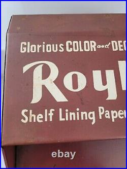 Vintage Royledge Shelf Paper Metal Display Color & Decorations for Shelves