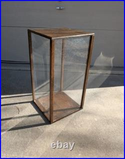 Vintage Rustic Oak Wood Clear Acrylic Store Display Case Countertop Showcase T75