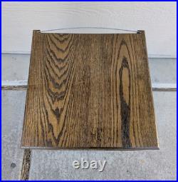 Vintage Rustic Oak Wood Clear Acrylic Store Display Case Countertop Showcase T75