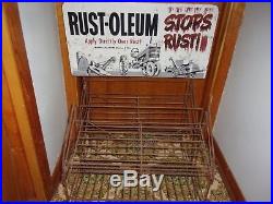 Vintage Rustoleum Spray Paint Sign Display Rack General Store