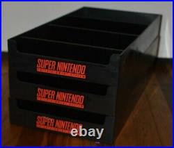 Vintage SNES SUPER NINTENDO Video Game Storage Merchandiser Store Display Trays