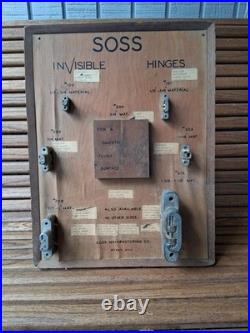 Vintage SOSS Invisible Hinges Salesman Sample Display Board- Detroit, Mich