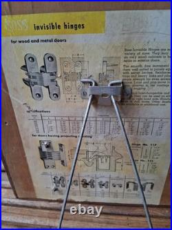 Vintage SOSS Invisible Hinges Salesman Sample Display Board- Detroit, Mich