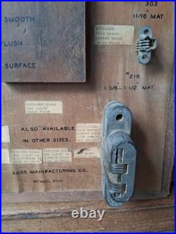 Vintage SOSS Invisible Hinges Salesman Sample Display Board- Detroit, Mich