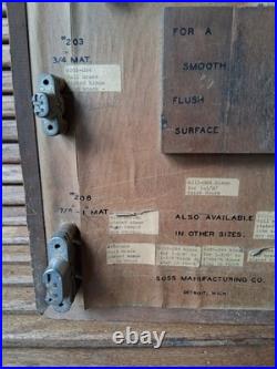 Vintage SOSS Invisible Hinges Salesman Sample Display Board- Detroit, Mich