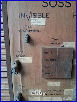 Vintage SOSS Invisible Hinges Salesman Sample Display Board- Detroit, Mich