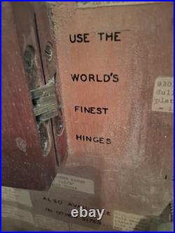 Vintage SOSS Invisible Hinges Salesman Sample Display Board- Detroit, Mich