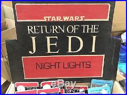 Vintage STAR WARS Night Light Store Display ALL ORIGINAL Darth Vader C3po Ewoks