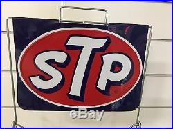 Vintage STP Gas & Oil Treatment Service Station Display Rack MINT! NOS Sign