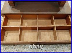 Vintage SWANK Store Dealer Display Case Wood Glass Cufflink Collar